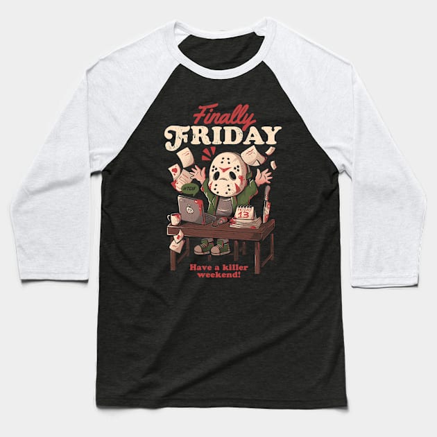 Finally Friday - Funny Office Halloween Gift Baseball T-Shirt by eduely